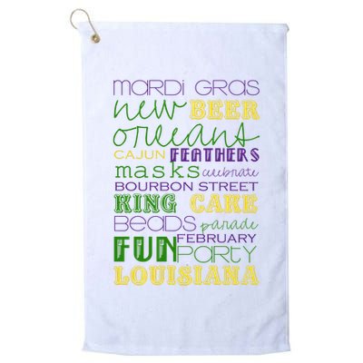 Mardi Gras New Orleans Festive Fun Party Golf Towel