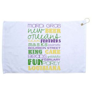 Mardi Gras New Orleans Festive Fun Party Grommeted Golf Towel