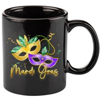 Mari Gras New Orleans Party 11oz C Handle Ceramic Mug
