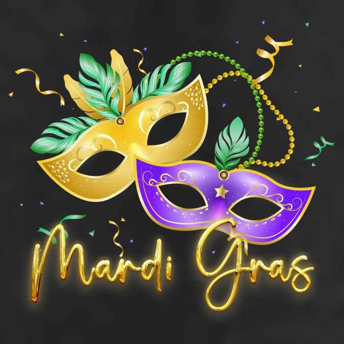 Mari Gras New Orleans Party 11oz C Handle Ceramic Mug