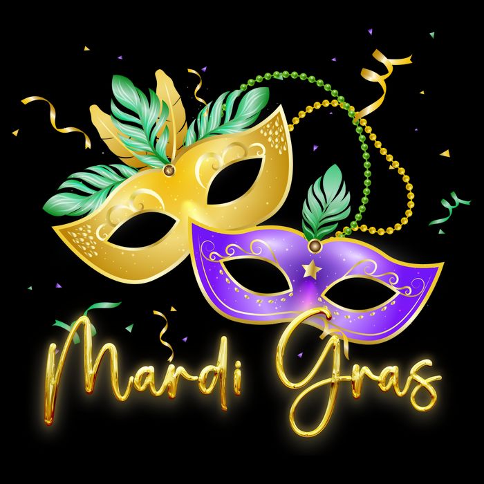 Mari Gras New Orleans Party Drawstring Bag