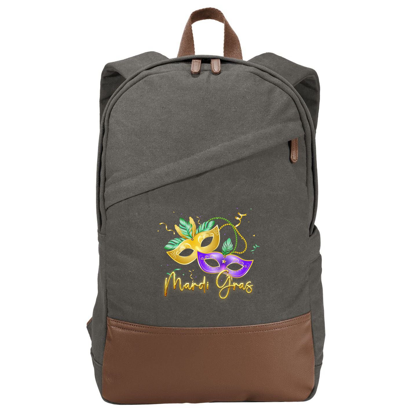 Mari Gras New Orleans Party Cotton Canvas Backpack