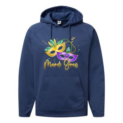 Mari Gras New Orleans Party Performance Fleece Hoodie