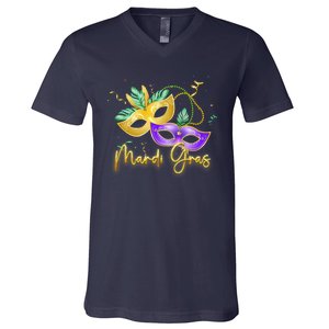 Mari Gras New Orleans Party V-Neck T-Shirt