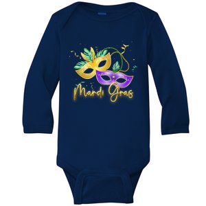 Mari Gras New Orleans Party Baby Long Sleeve Bodysuit