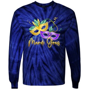 Mari Gras New Orleans Party Tie-Dye Long Sleeve Shirt