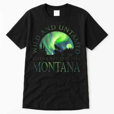 Montana Glacier National Park Northern Lights Tall T-Shirt