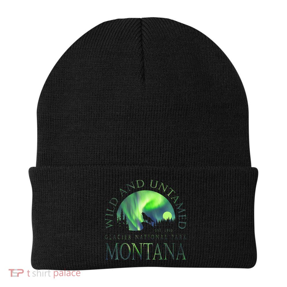 Montana Glacier National Park Northern Lights Beanie