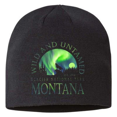 Montana Glacier National Park Northern Lights Sustainable Beanie