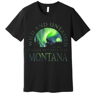 Montana Glacier National Park Northern Lights Premium T-Shirt