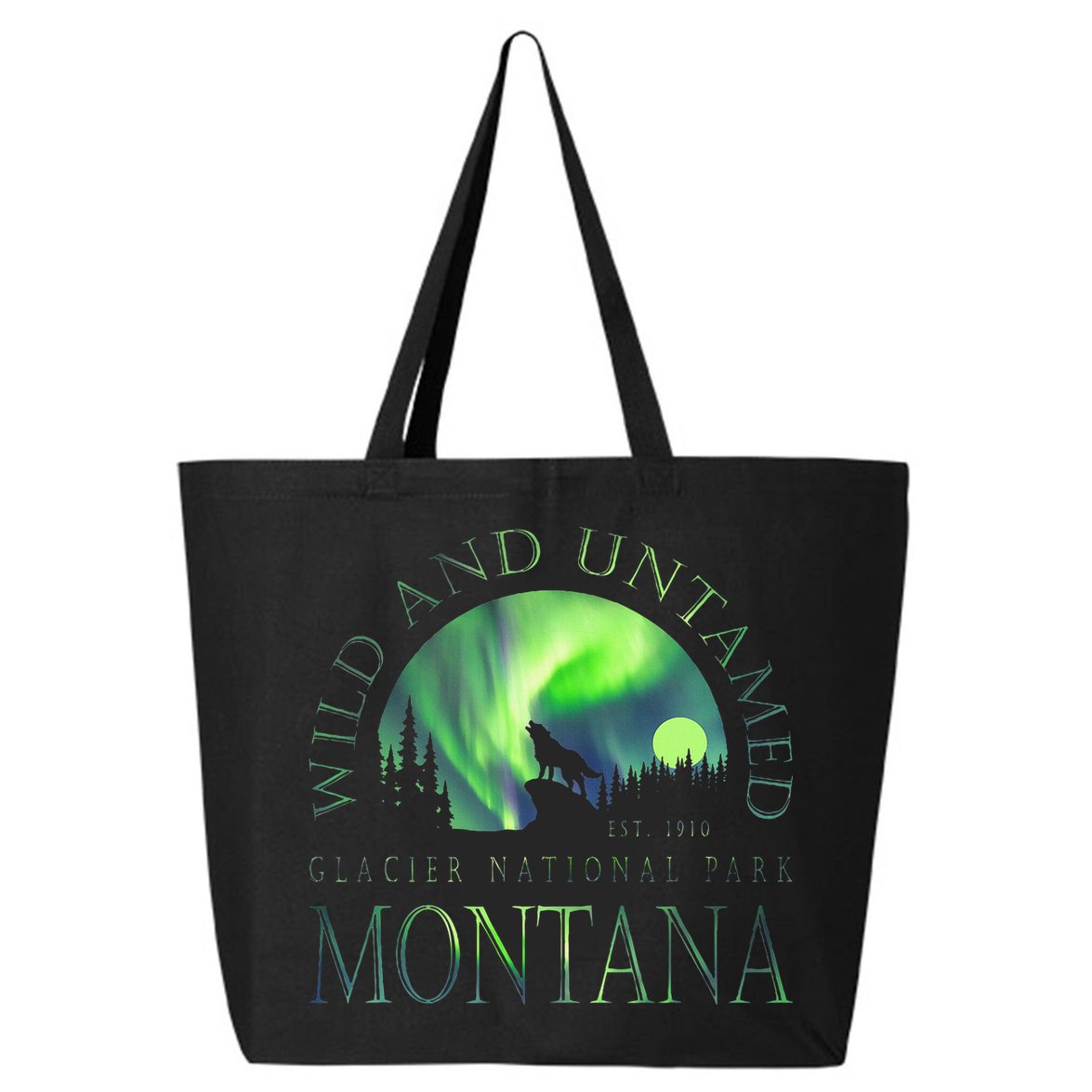 Montana Glacier National Park Northern Lights 25L Jumbo Tote