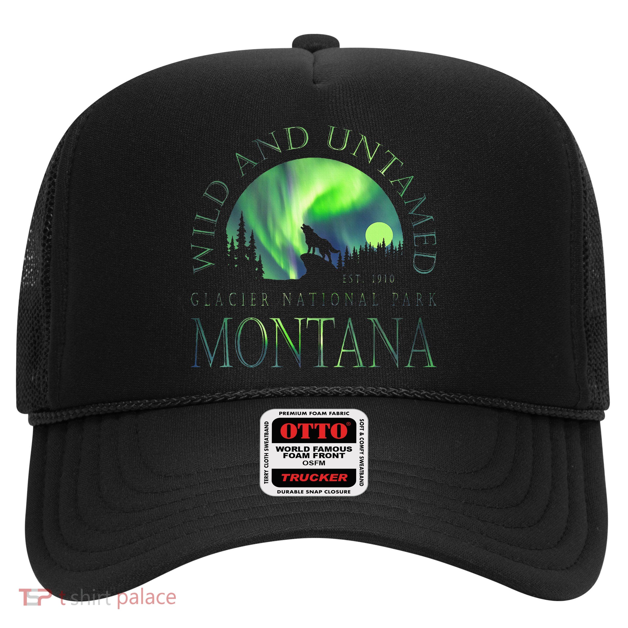 Montana Glacier National Park Northern Lights Trucker Hat