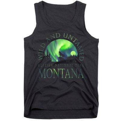 Montana Glacier National Park Northern Lights Tank Top