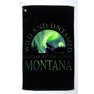 Montana Glacier National Park Northern Lights Golf Towel