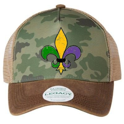 Mardi Gras New Orleans Fleur De Lis Legacy Tie Dye Trucker Hat