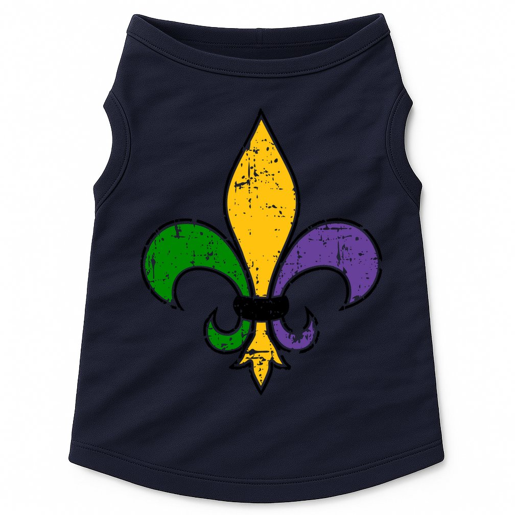 Mardi Gras New Orleans Fleur De Lis Doggie Tank