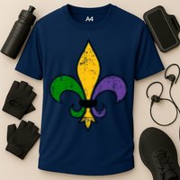 Mardi Gras New Orleans Fleur De Lis Cooling Performance Crew T-Shirt