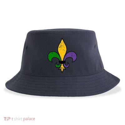 Mardi Gras New Orleans Fleur De Lis Sustainable Bucket Hat