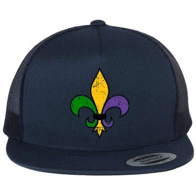 Mardi Gras New Orleans Fleur De Lis Flatbill Hat