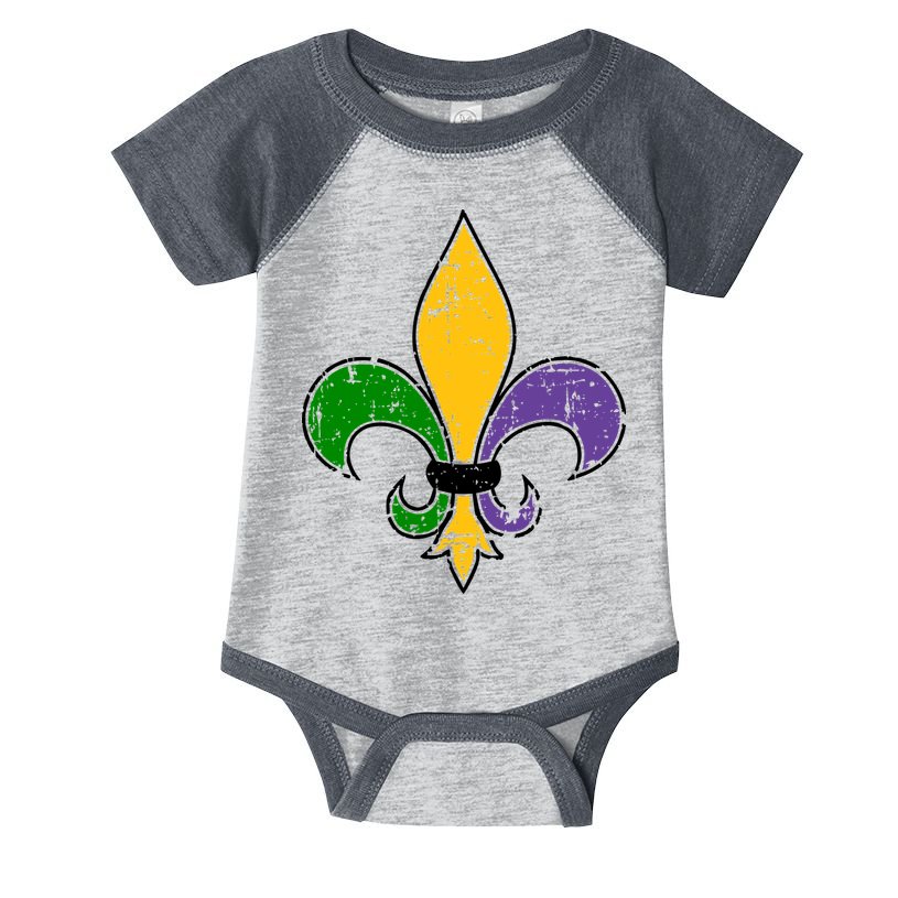 Mardi Gras New Orleans Fleur De Lis Infant Baby Jersey Bodysuit