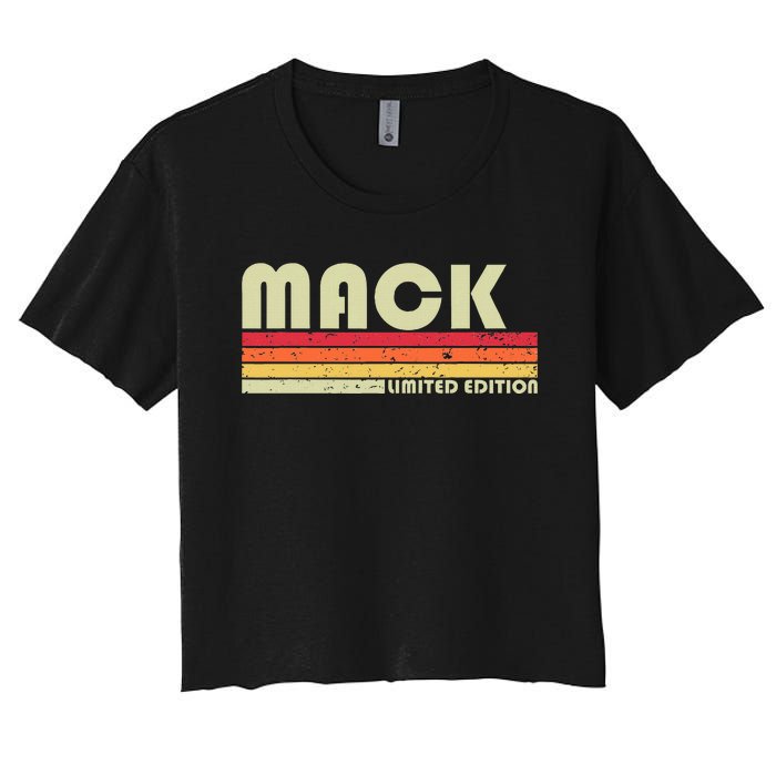 M.A.C.K Gift Name Personalized Funny Retro Vintage Birthday Women's Crop Top Tee