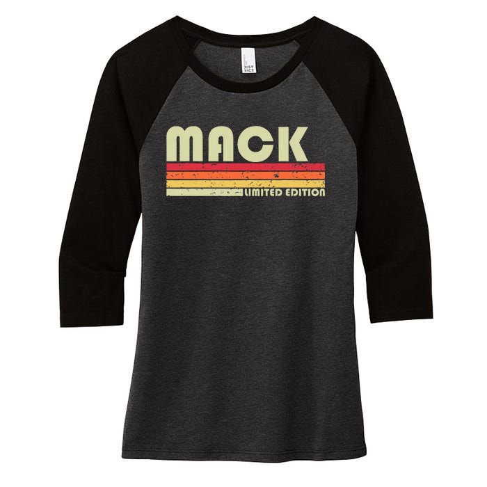 M.A.C.K Gift Name Personalized Funny Retro Vintage Birthday Women's Tri-Blend 3/4-Sleeve Raglan Shirt