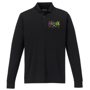 Mardi Gras Nurse Carnival Parade Party Job Occupation Gift Performance Long Sleeve Polo