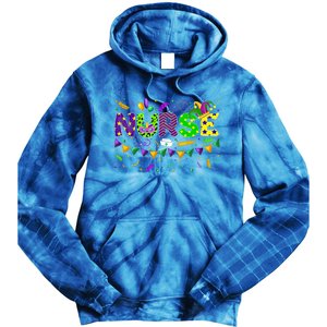 Mardi Gras Nurse Carnival Parade Party Job Occupation Gift Tie Dye Hoodie