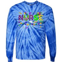 Mardi Gras Nurse Carnival Parade Party Job Occupation Gift Tie-Dye Long Sleeve Shirt