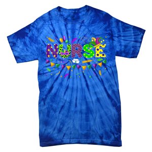 Mardi Gras Nurse Carnival Parade Party Job Occupation Gift Tie-Dye T-Shirt