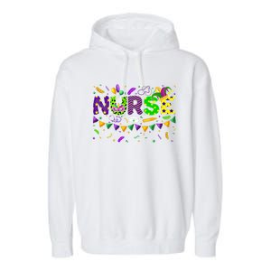 Mardi Gras Nurse Carnival Parade Party Job Occupation Gift Garment-Dyed Fleece Hoodie