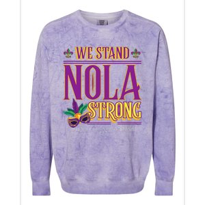 Mardi Gras New Orleans 2025 Funny Stand Nola Strong Colorblast Crewneck Sweatshirt