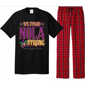 Mardi Gras New Orleans 2025 Funny Stand Nola Strong Pajama Set