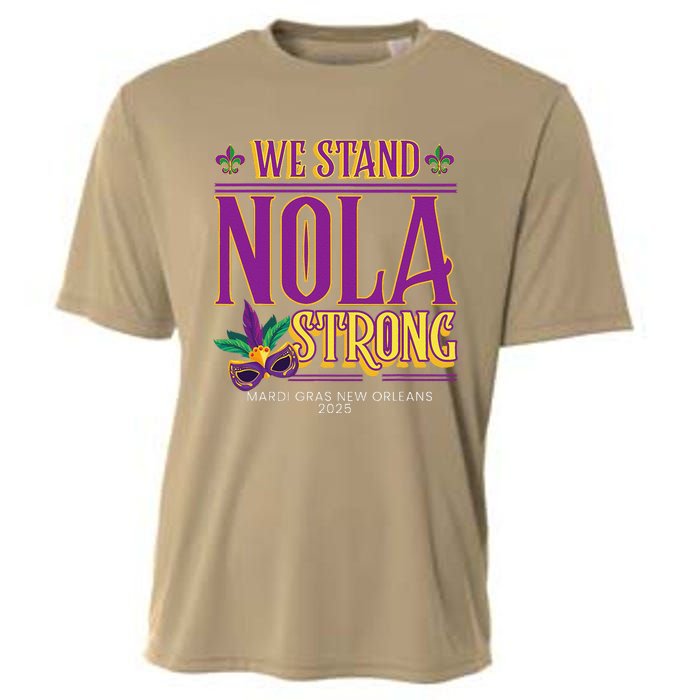 Mardi Gras New Orleans 2025 Funny Stand Nola Strong Cooling Performance Crew T-Shirt