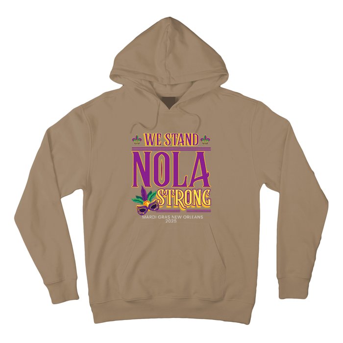 Mardi Gras New Orleans 2025 Funny Stand Nola Strong Hoodie