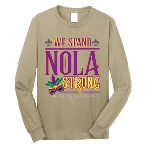 Mardi Gras New Orleans 2025 Funny Stand Nola Strong Long Sleeve Shirt