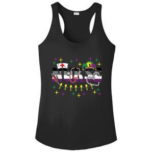 Mardi Gras Nurse Asexual Lgbtq Pride Rn Lpn Nursing Cute Gift Ladies PosiCharge Competitor Racerback Tank