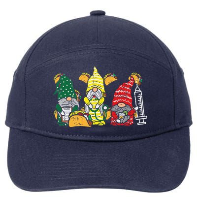 Mexican Gnomes Nurse Cinco De Mayo Nurse Women Scrub Top 7-Panel Snapback Hat