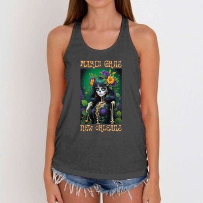 Mardi Gras New Orleans 2024 Women's Knotted Racerback Tank