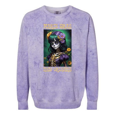 Mardi Gras New Orleans 2024 Colorblast Crewneck Sweatshirt