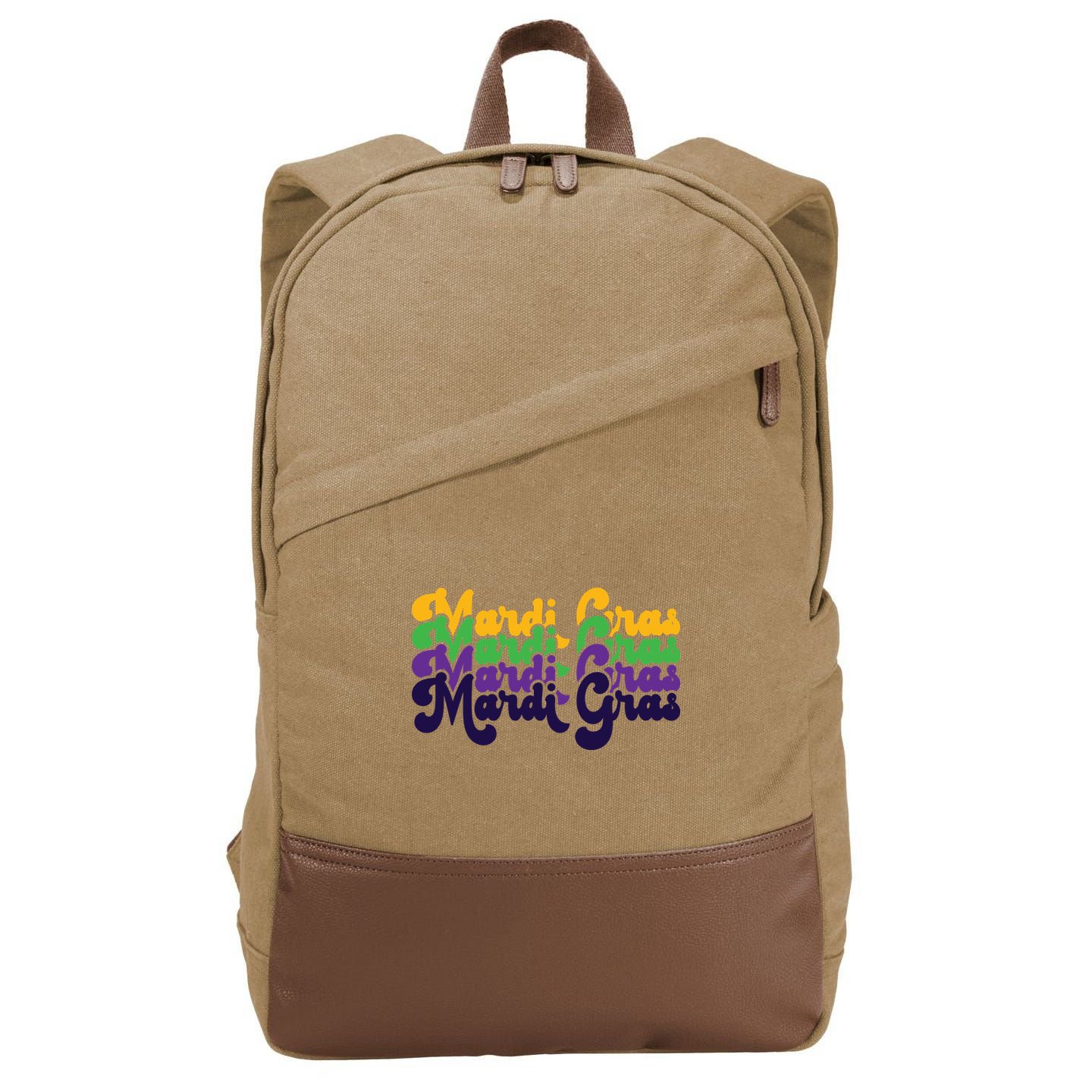 Mardi Gras New Orleans Retro Cotton Canvas Backpack