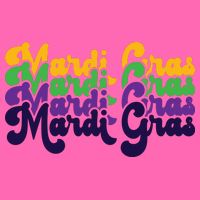 Mardi Gras New Orleans Retro Stripe Pom Pom Beanie
