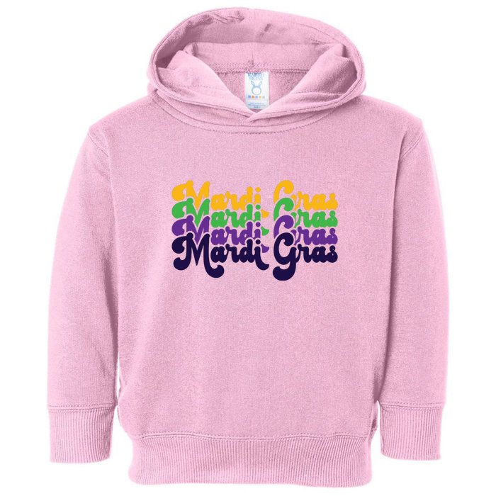 Mardi Gras New Orleans Retro Toddler Hoodie