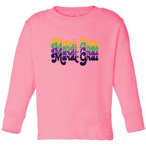 Mardi Gras New Orleans Retro Toddler Long Sleeve Shirt