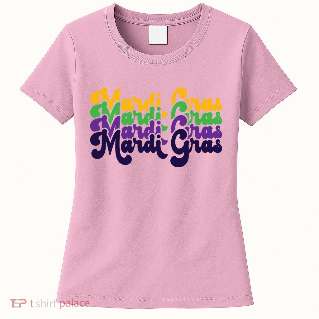 Mardi Gras New Orleans Retro Womens T-Shirt