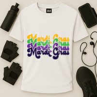 Mardi Gras New Orleans Retro Cooling Performance Crew T-Shirt
