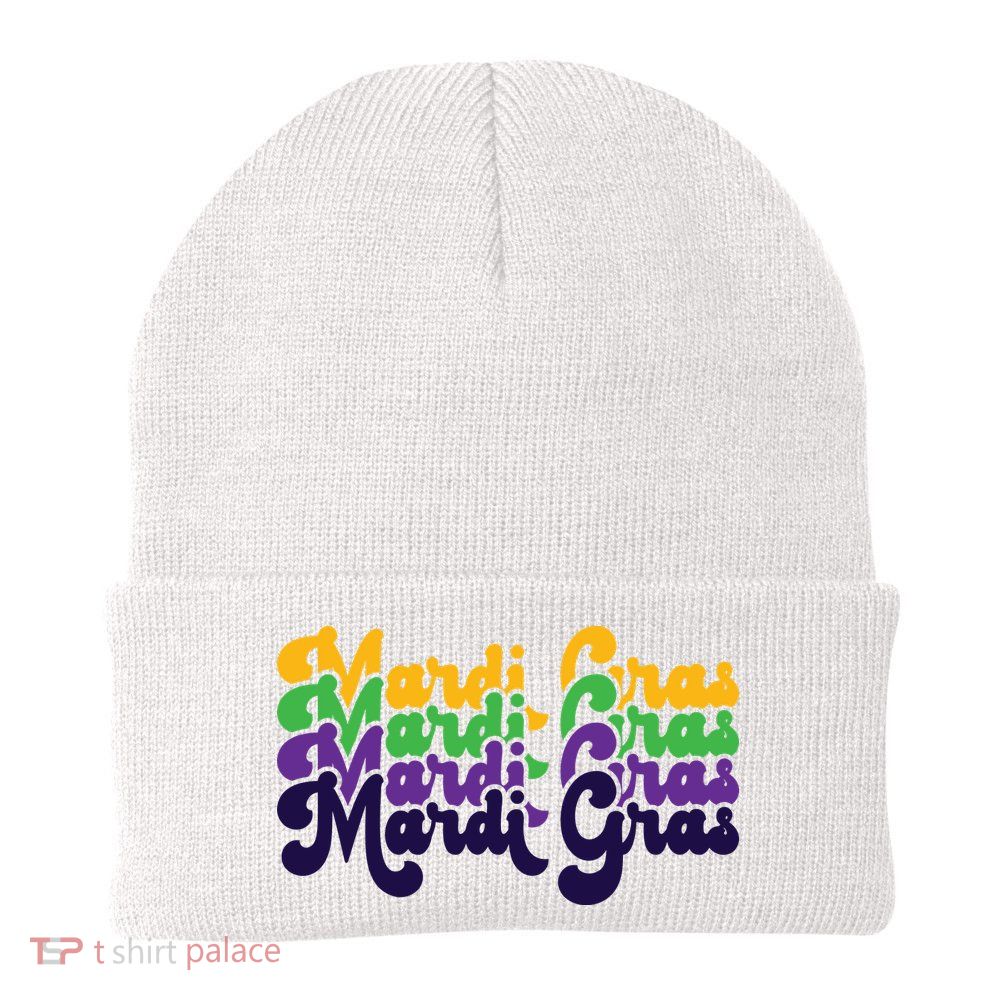 Mardi Gras New Orleans Retro Beanie