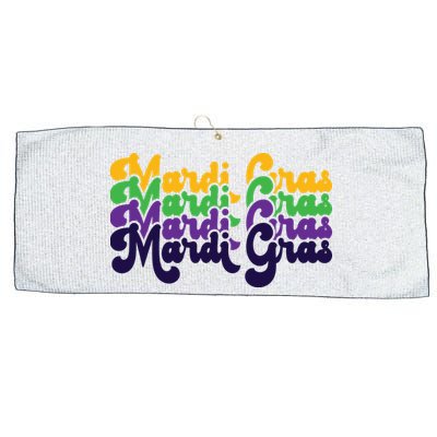Mardi Gras New Orleans Retro Large Microfiber Waffle Golf Towel