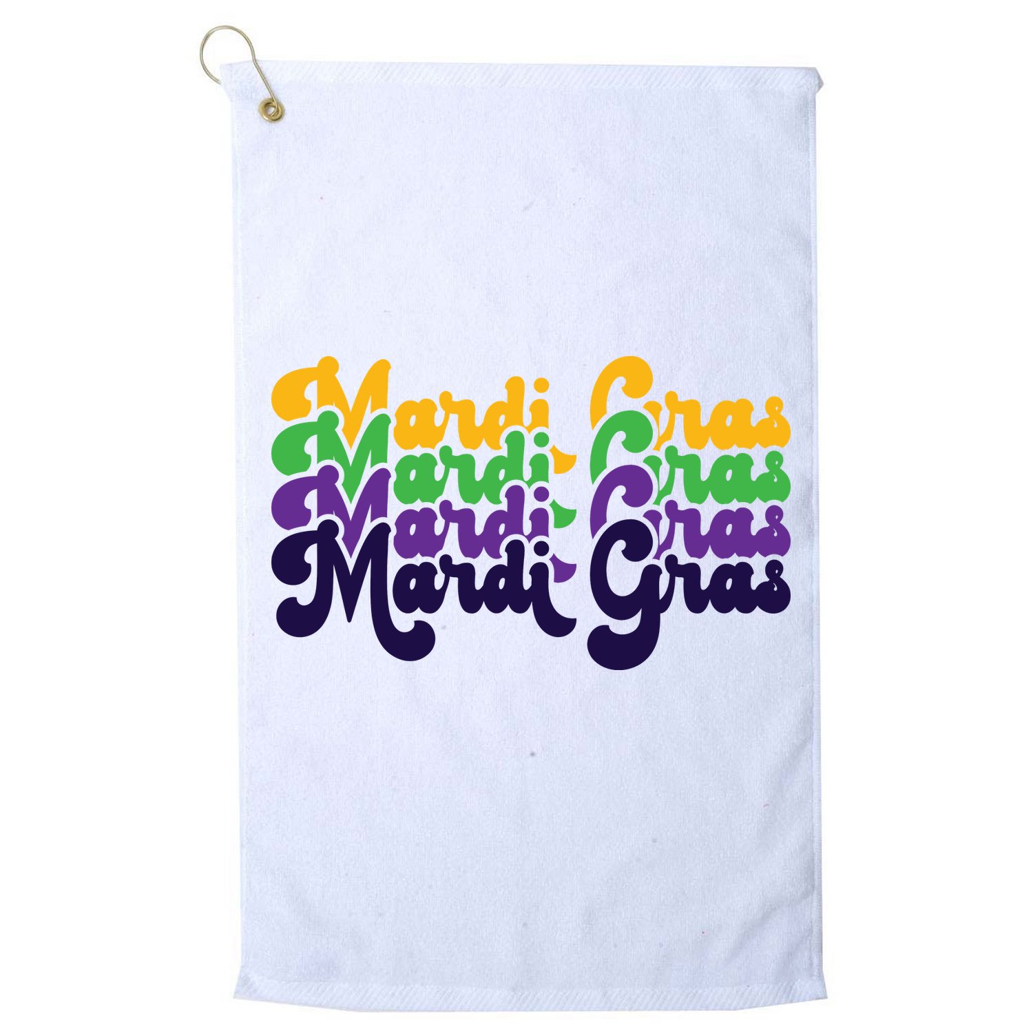 Mardi Gras New Orleans Retro Golf Towel