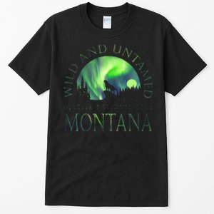 Montana Glacier National Park Northern Lights Tall T-Shirt